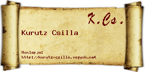 Kurutz Csilla névjegykártya