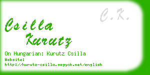 csilla kurutz business card